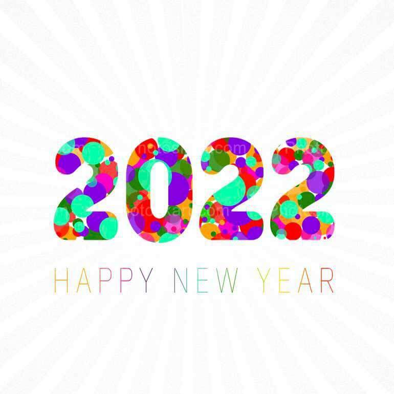 Colorful New Year 2022 Vector Graphics