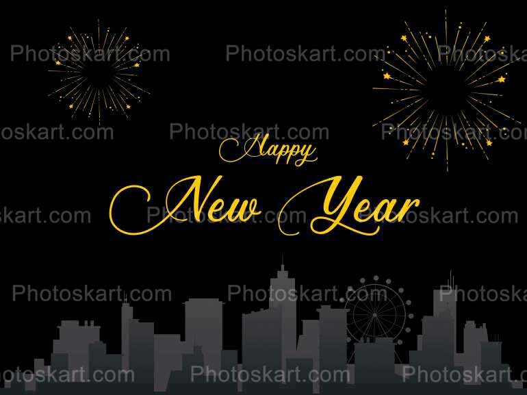 Free Vector New Year 2022 Black Background