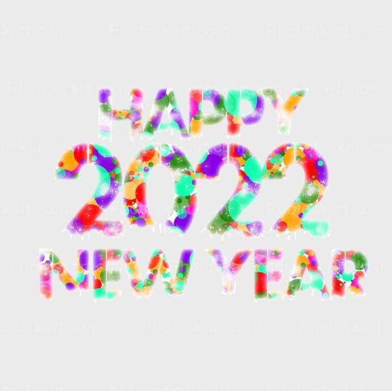 Happy New 2022 Abstract Free Vector Design