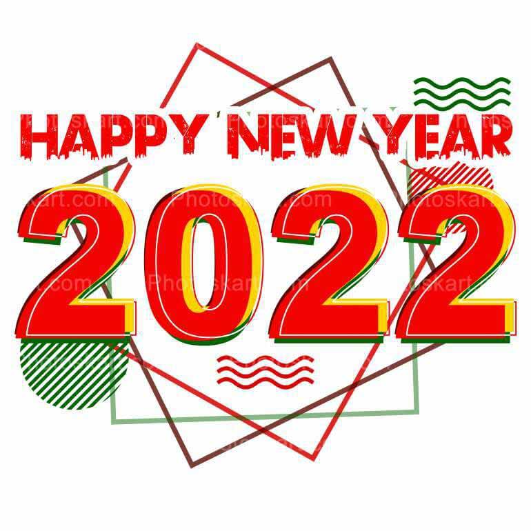Happy New Year 2022 Creative Vector Images