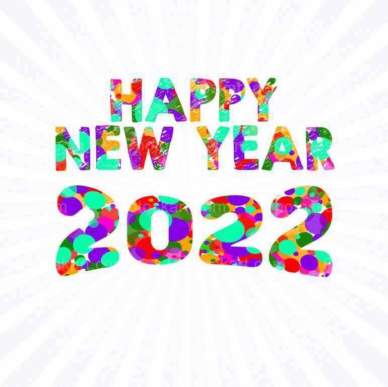 Happy New Year Colorful Vector Design 2022