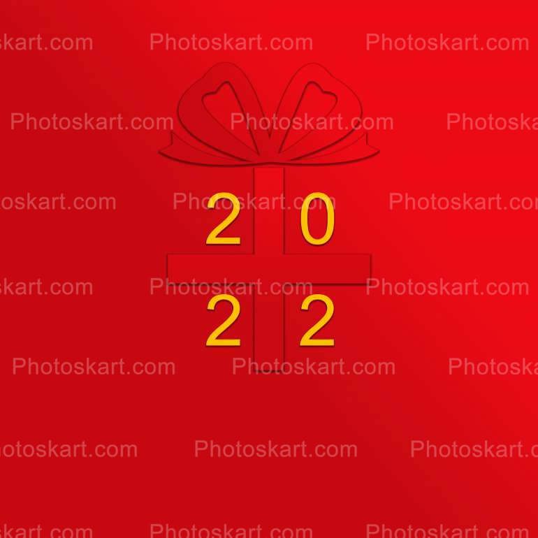 Happy New Year Free Vector Red Background