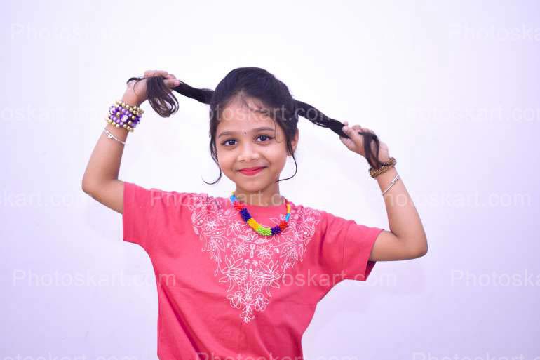 indian sweet little girl with a funny pose | Photoskart
