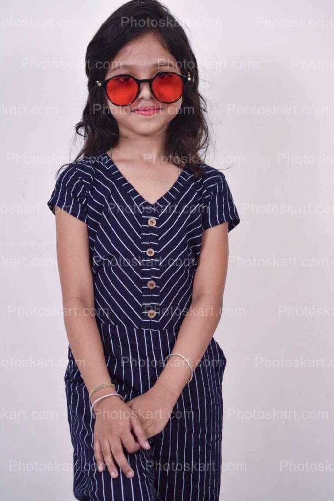 Littile Indian Girl In Sunglasses Stock Image
