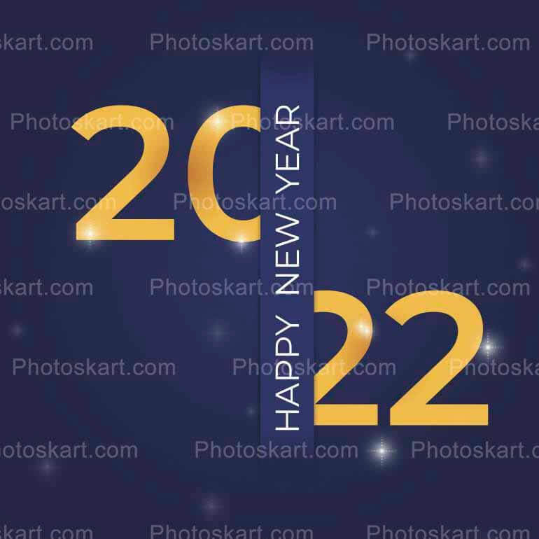 New Year 2022 Blue Background Free Vector Image
