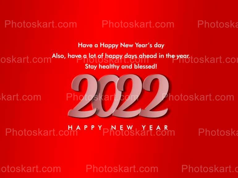 New Year Red Background 2022 Free Vector Image