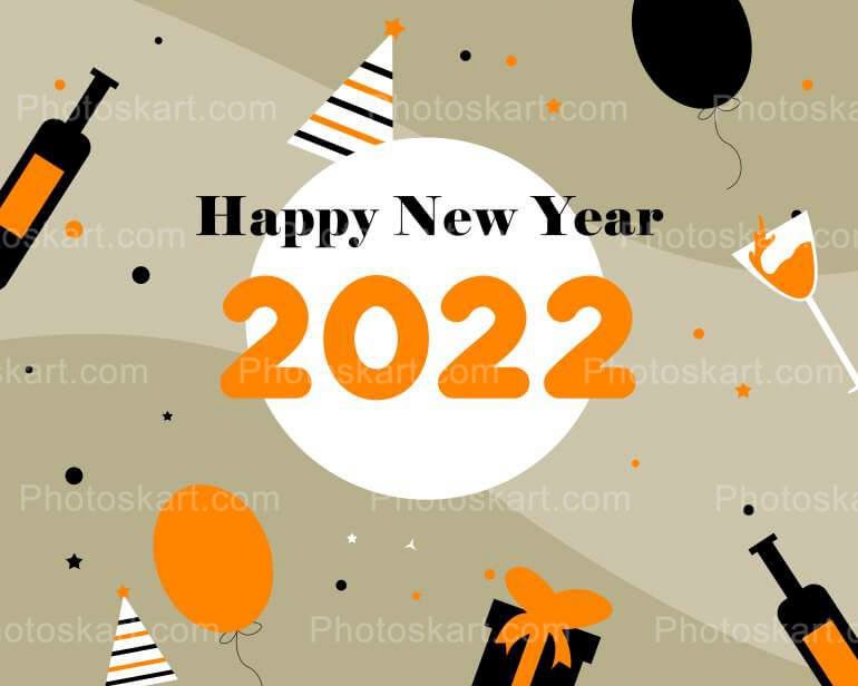 The New Year 2022 Free Vector Background Image