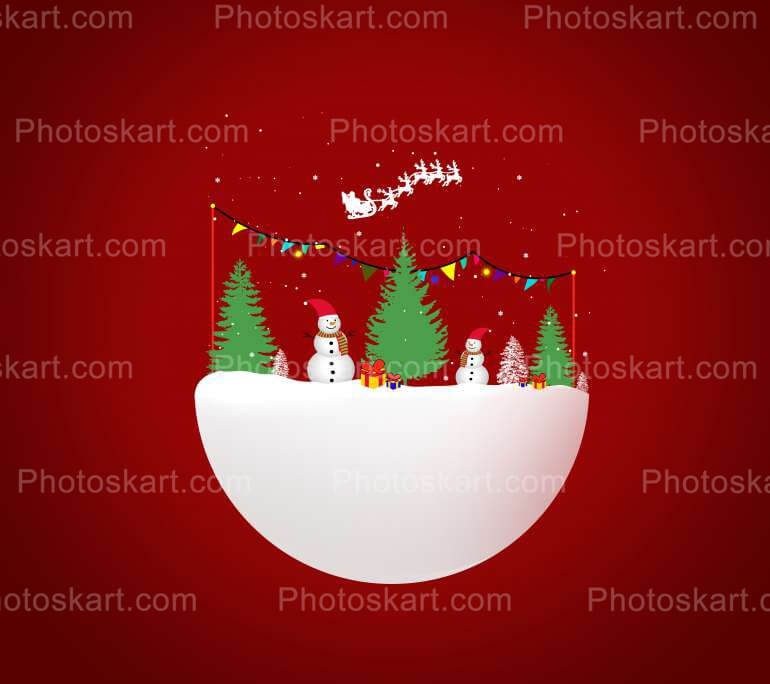Winter Celebration With Snowman Stock Images