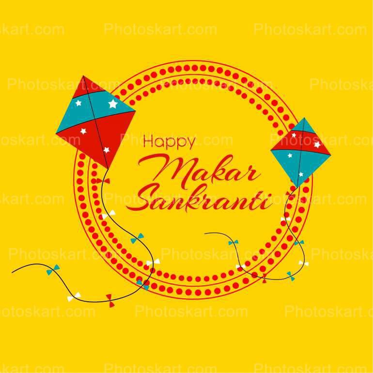 free makar sankranti wishing with yellow background | Photoskart