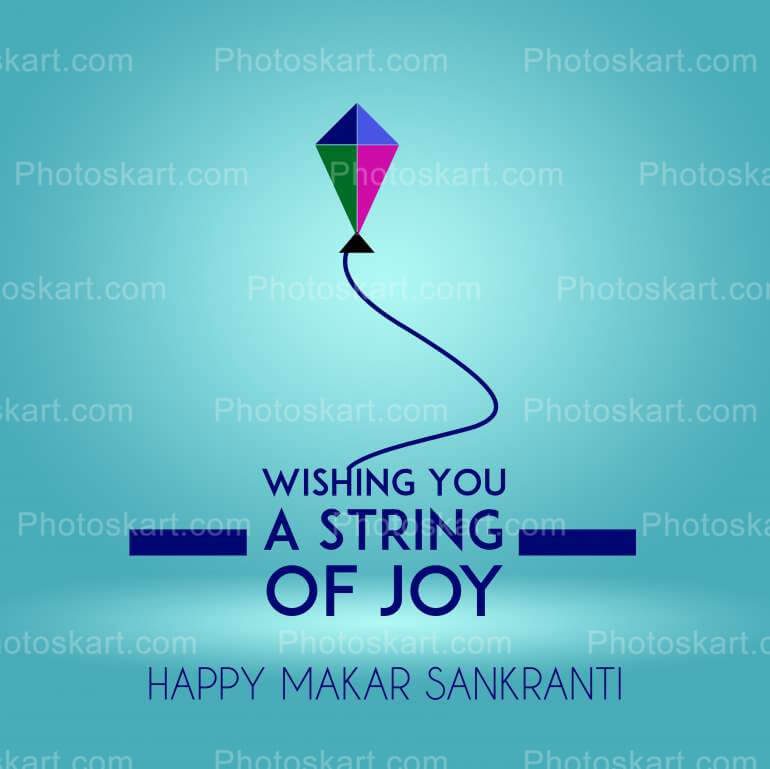 makar sankranti wishing stock vector with blue background | Photoskart