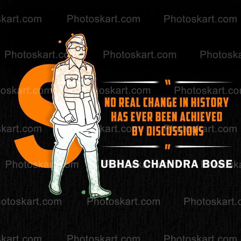 Netaji Subhas Vector With Black Background