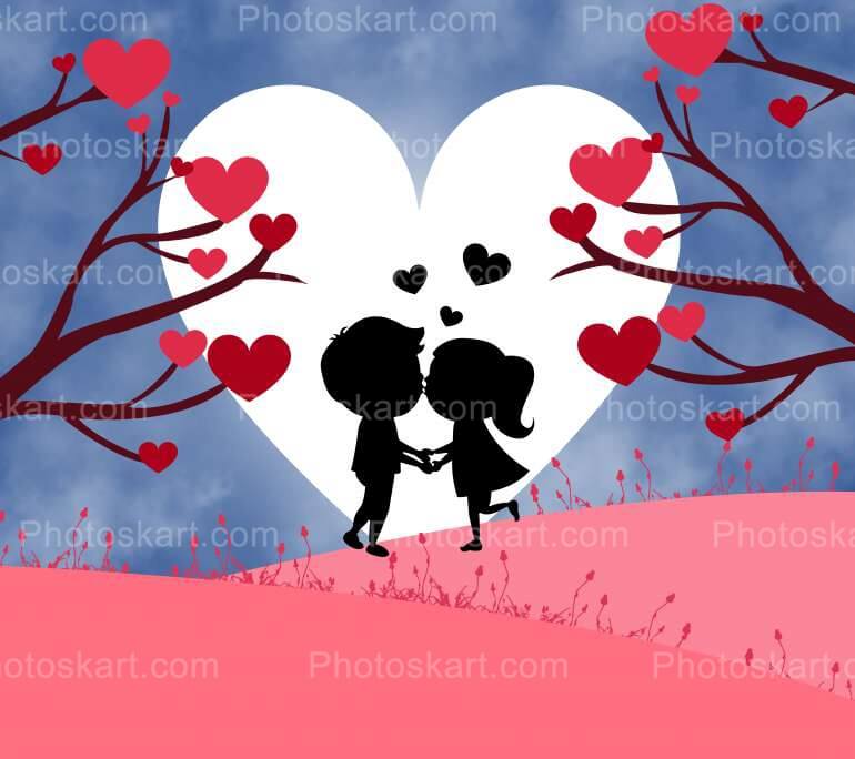 A Couple Celebrating Valentine Day Stock Images