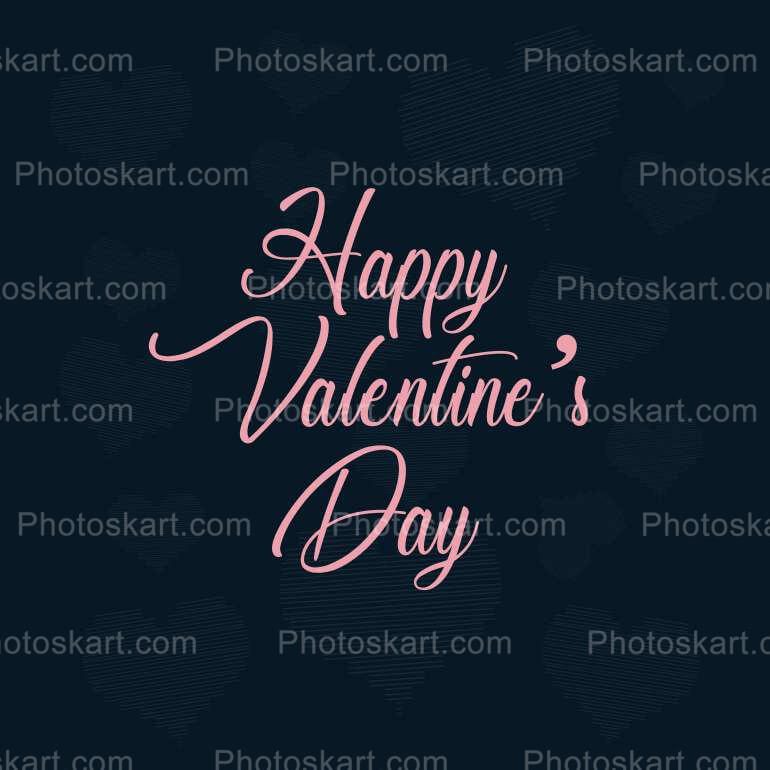 Dark Blue Background Valentines Stock Image