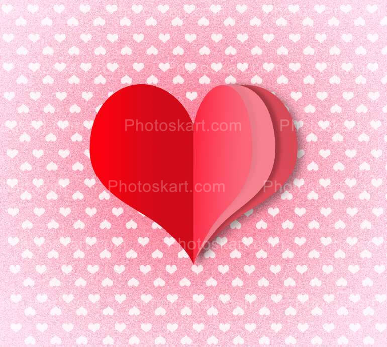 Foldable Love Shape Valentine Wishing Image