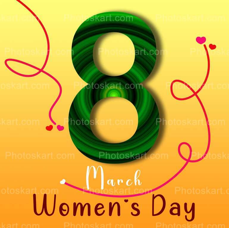 Free Happy Womens Day Vector With Yellow Background