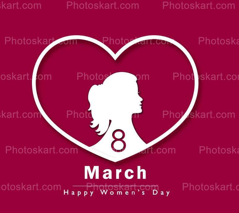 Happy Womens Day Wishing With Big Heart