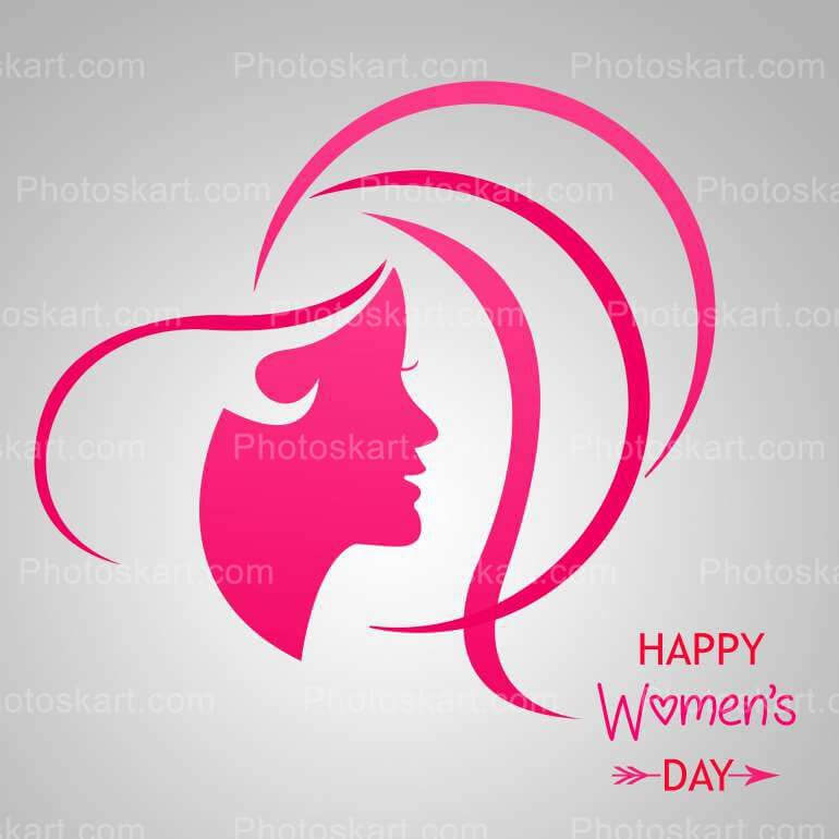 Happy Womens Day Wishing With Grey Background