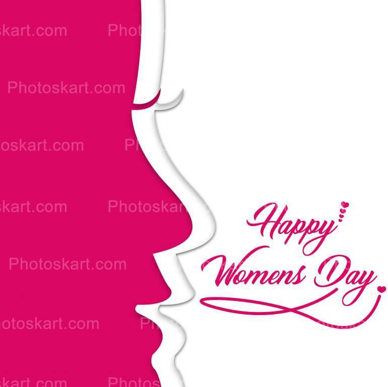 Happy Womens Day Wishing With Pink Women Avatar