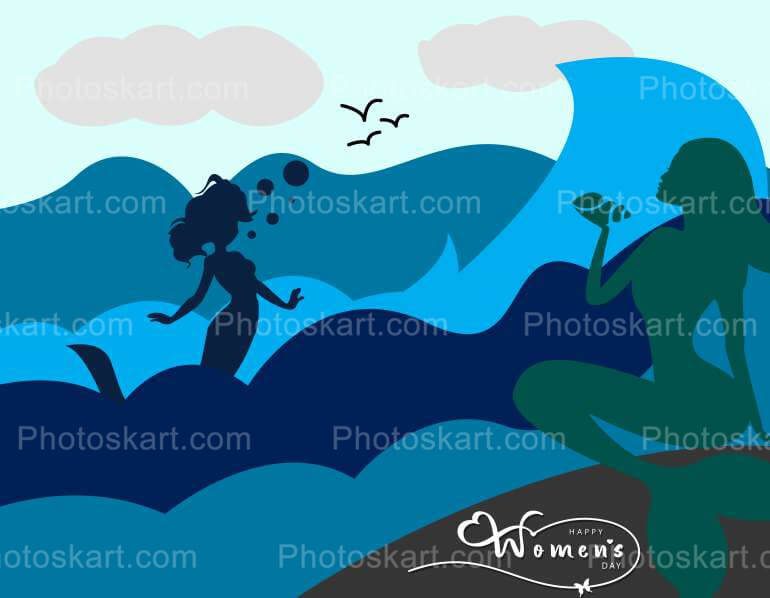 Happy Womens Day Wishing With Scenery