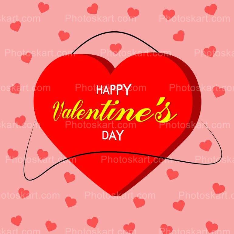 Heart Shape Valentines Wishing Stock Image