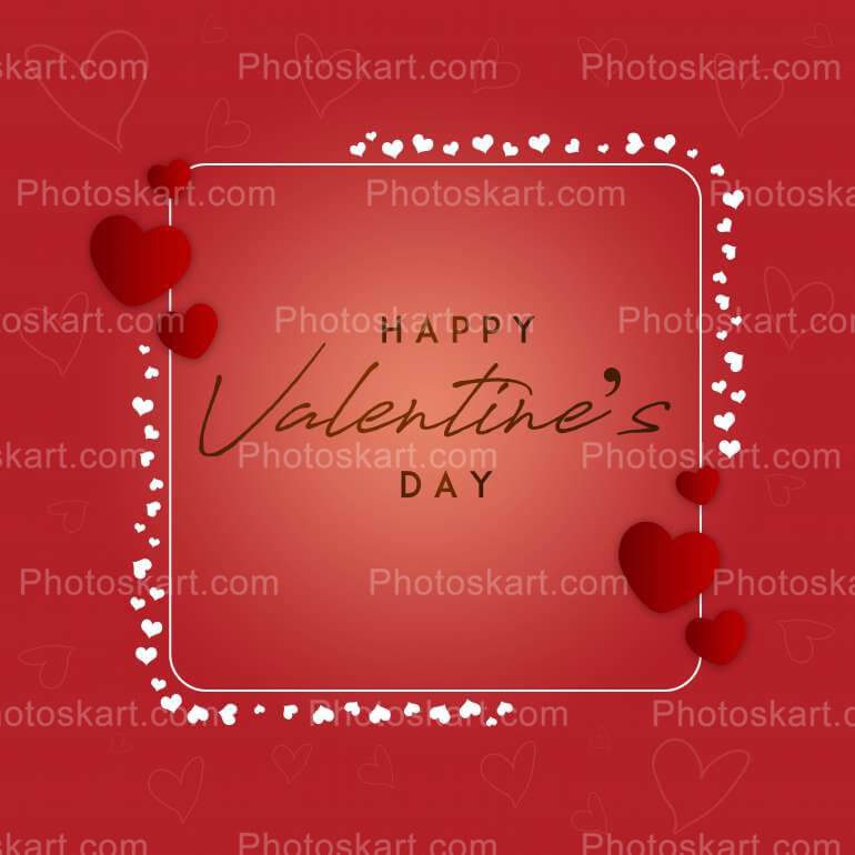 Square Background Valentines Day Wishing Image