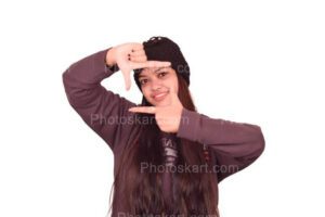 beautiful-indian-girl-in-woolen-hat-stock-image