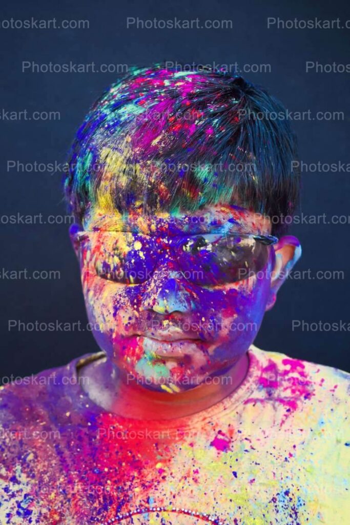 Best Coloful Holi Face Stock Image