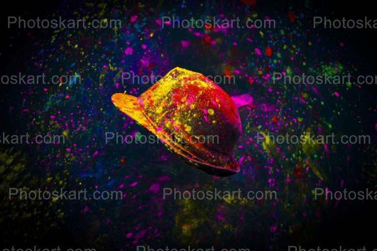 Colorful Cap On Festival Of Colors Stock Image