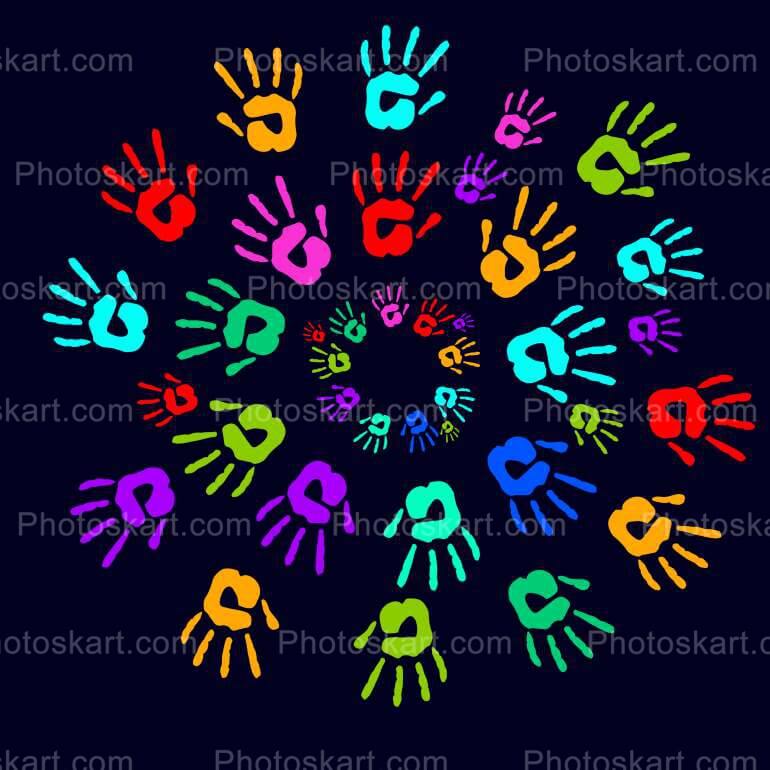 Colorful Hand Background Happy Holi Free Images
