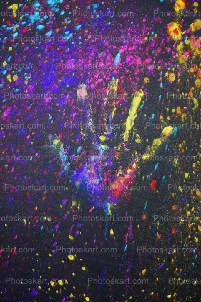 Colorful Hand On Colorful Holi Background Stock Image