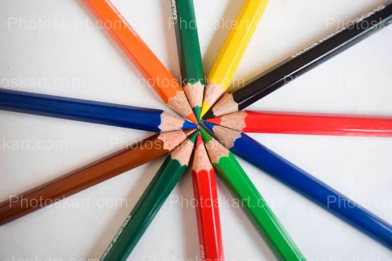 Colorful Pencil Art Stock Images