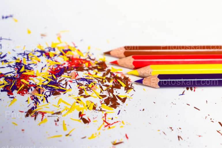 colorful pencil dust wallpaper stock images