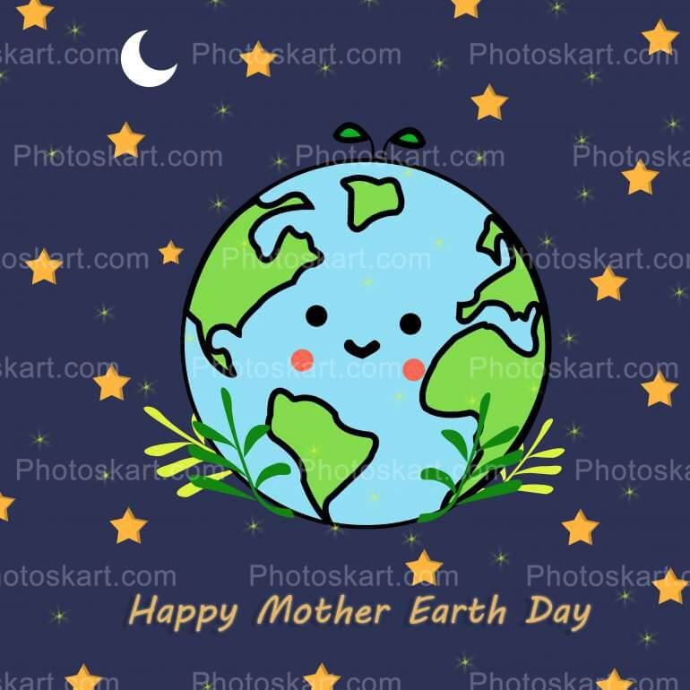 Earth Day Smiling Globe Free Stock Images