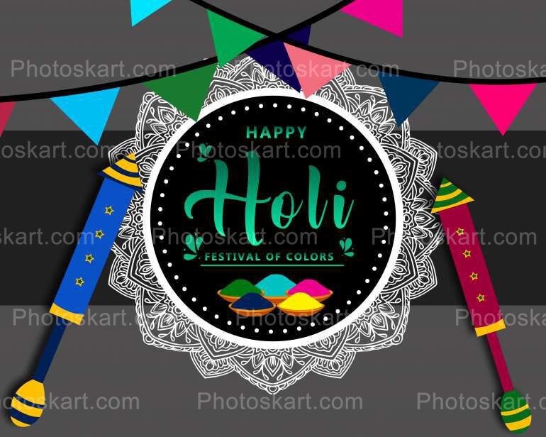 Festival Of Colors Vector Holi Background