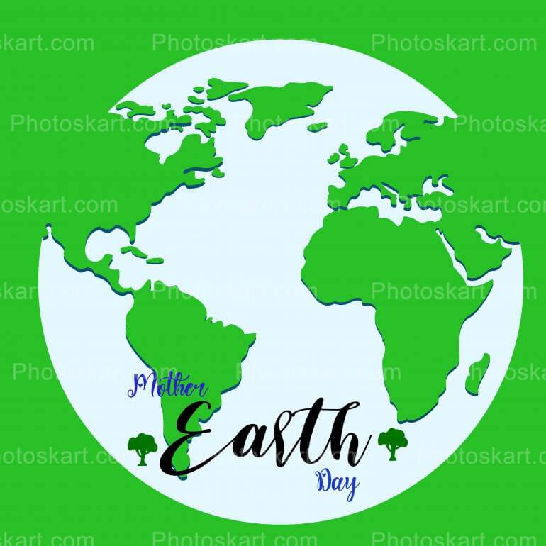 Full Globe Earth Day Vector Stock Images