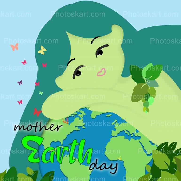 Girl With Globe Earth Day Royalty Free Image