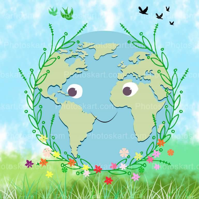 Globe With Leaf Earth Day Free Stock Images