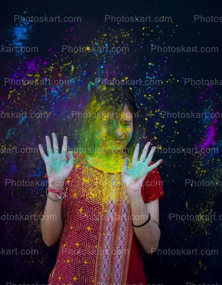 Holi High Resolution Girl Images Stock Photos