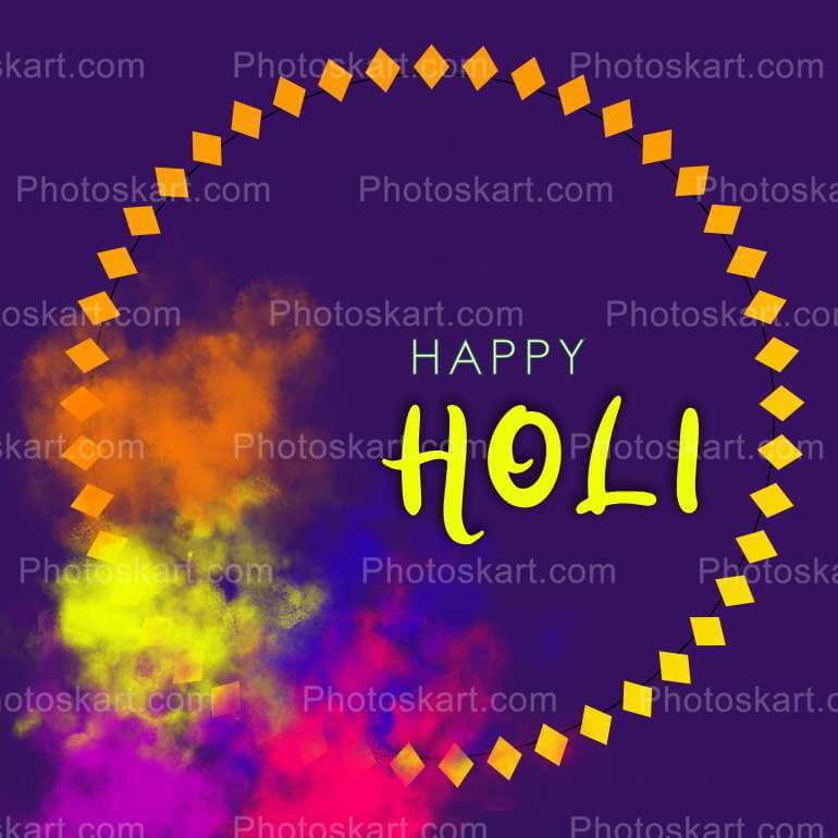 Holi Wishing Splash Colour Royalty Free Vector