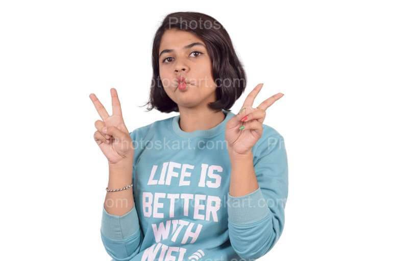 Indian Happy Cheerful Bengali Girl Stock Image