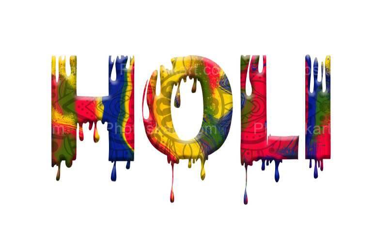 Liquid Dripping Happy Holi Wishes Free Image