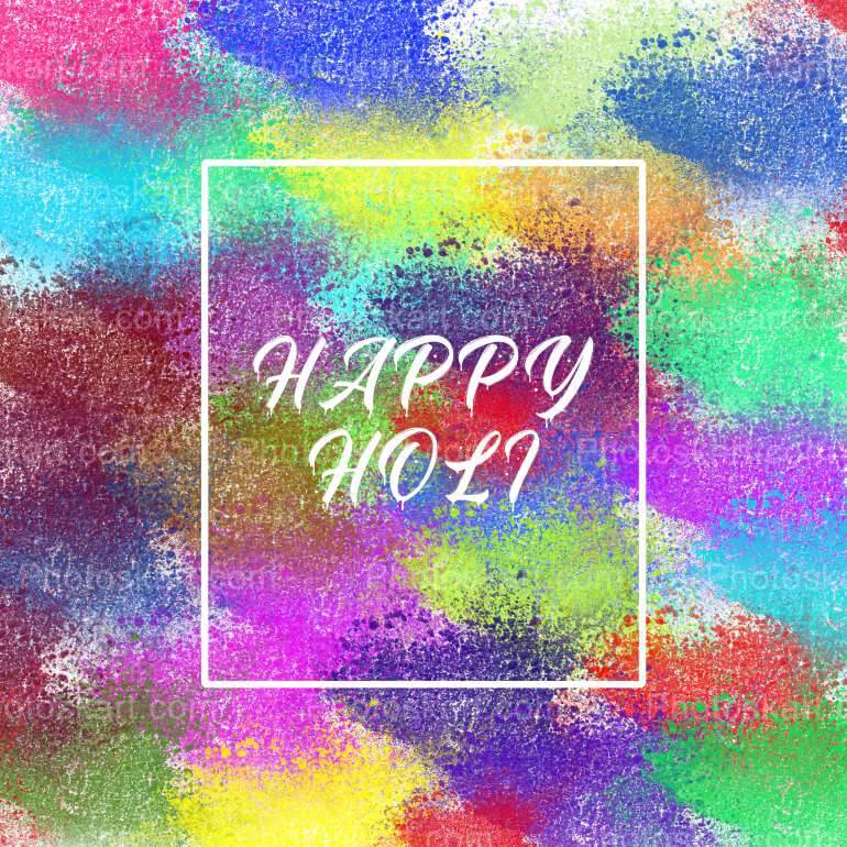 Mixed Color Holi Wishes Free Vector Images