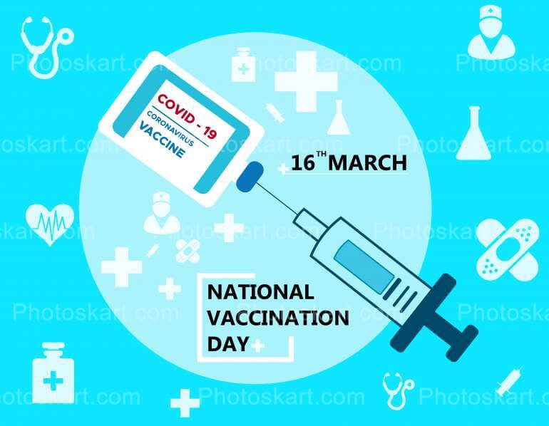 National Vaccination Day Vector Art Image