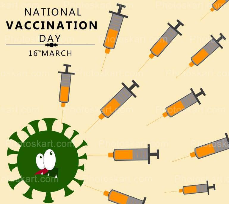 National Vaccination Day Vector Stock Image