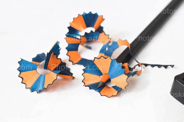 Pencil And Shavings Stock Images