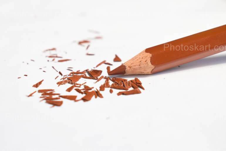 Pencil Dust Picture On White Background