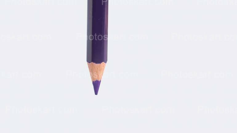 Purple Color Pencil Stock Photo