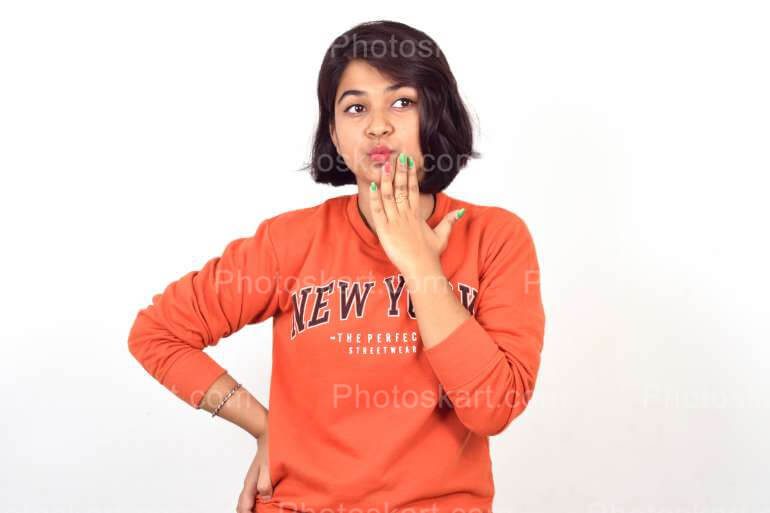 Short Hair Bengali Indian Girl Stock Images