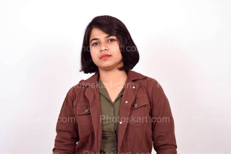 Smart Bengali Girl In Overcoat Stock Images