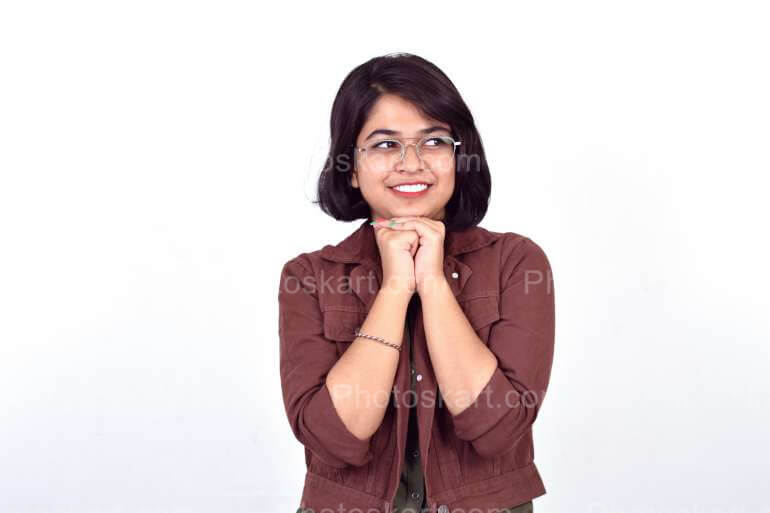 Stylish Indian Girl In Glasses Vector Images